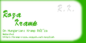 roza kramp business card